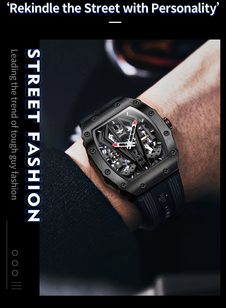 OUPINKE Men's Luxury Mechanical Wristwatch