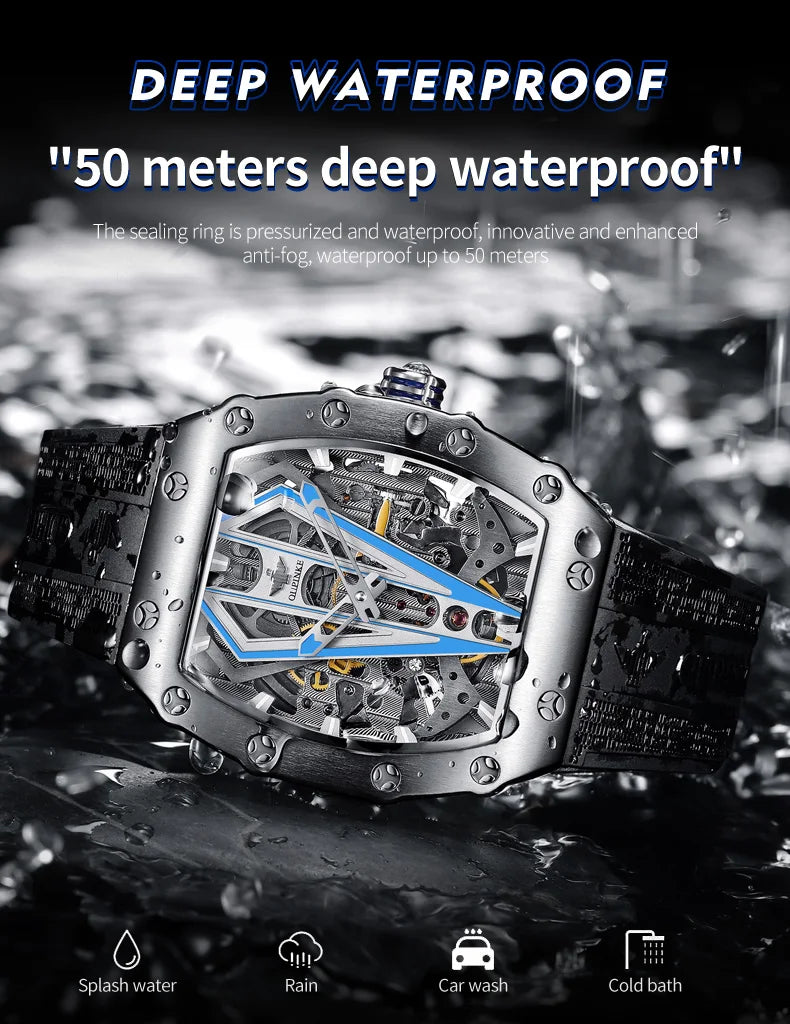 OUPINKE Men's Luxury Mechanical Wristwatch