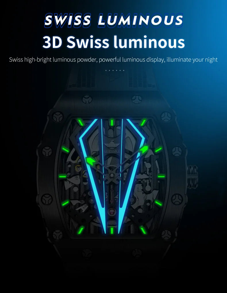 OUPINKE Men's Luxury Mechanical Wristwatch