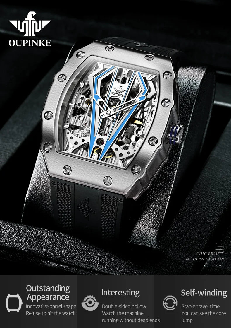 OUPINKE Men's Luxury Mechanical Wristwatch