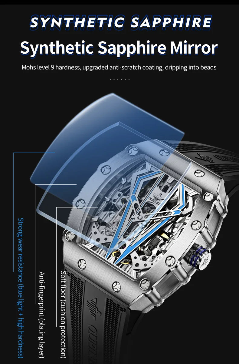 OUPINKE Men's Luxury Mechanical Wristwatch