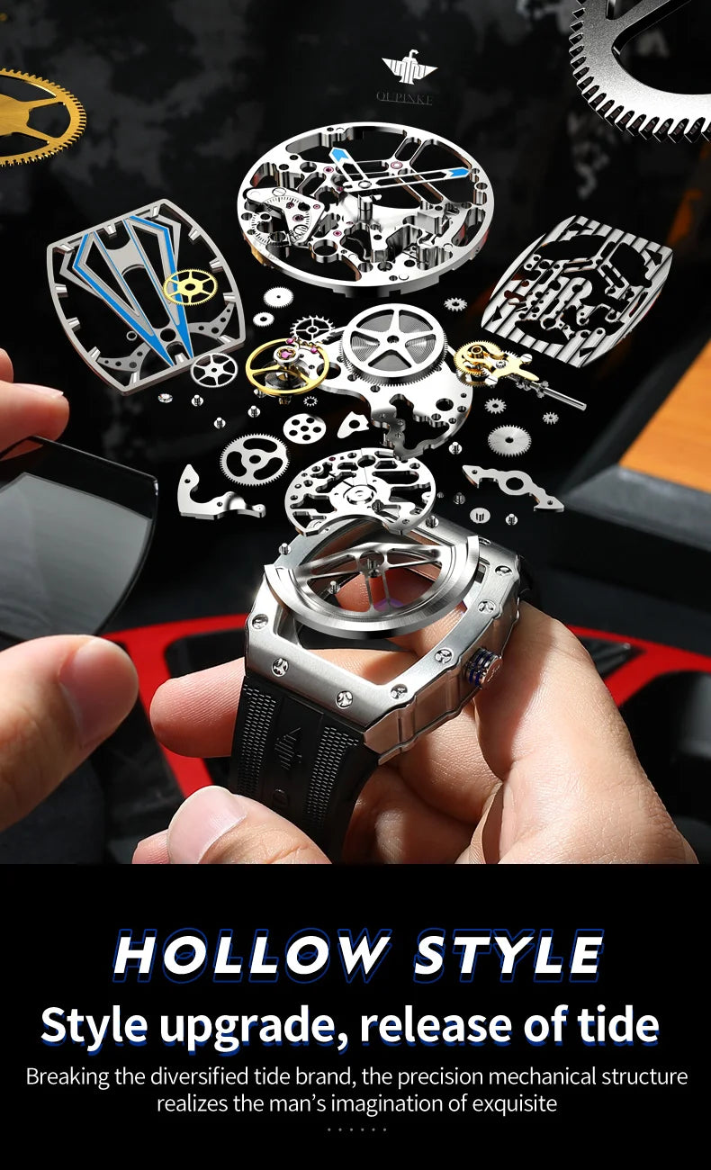 OUPINKE Men's Luxury Mechanical Wristwatch
