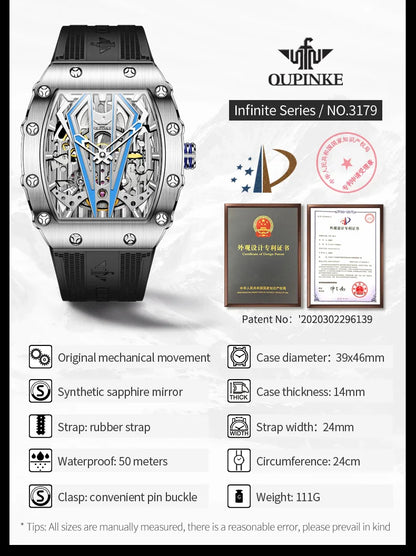 OUPINKE  Men's Luxury Mechanical Wristwatch