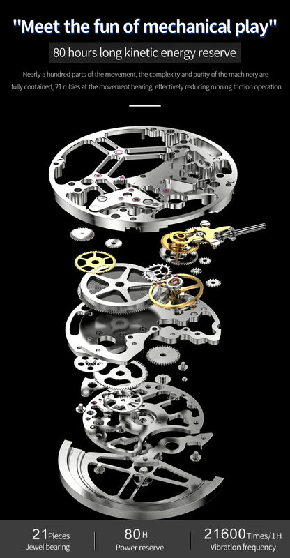 OUPINKE  Men's Luxury Mechanical Wristwatch