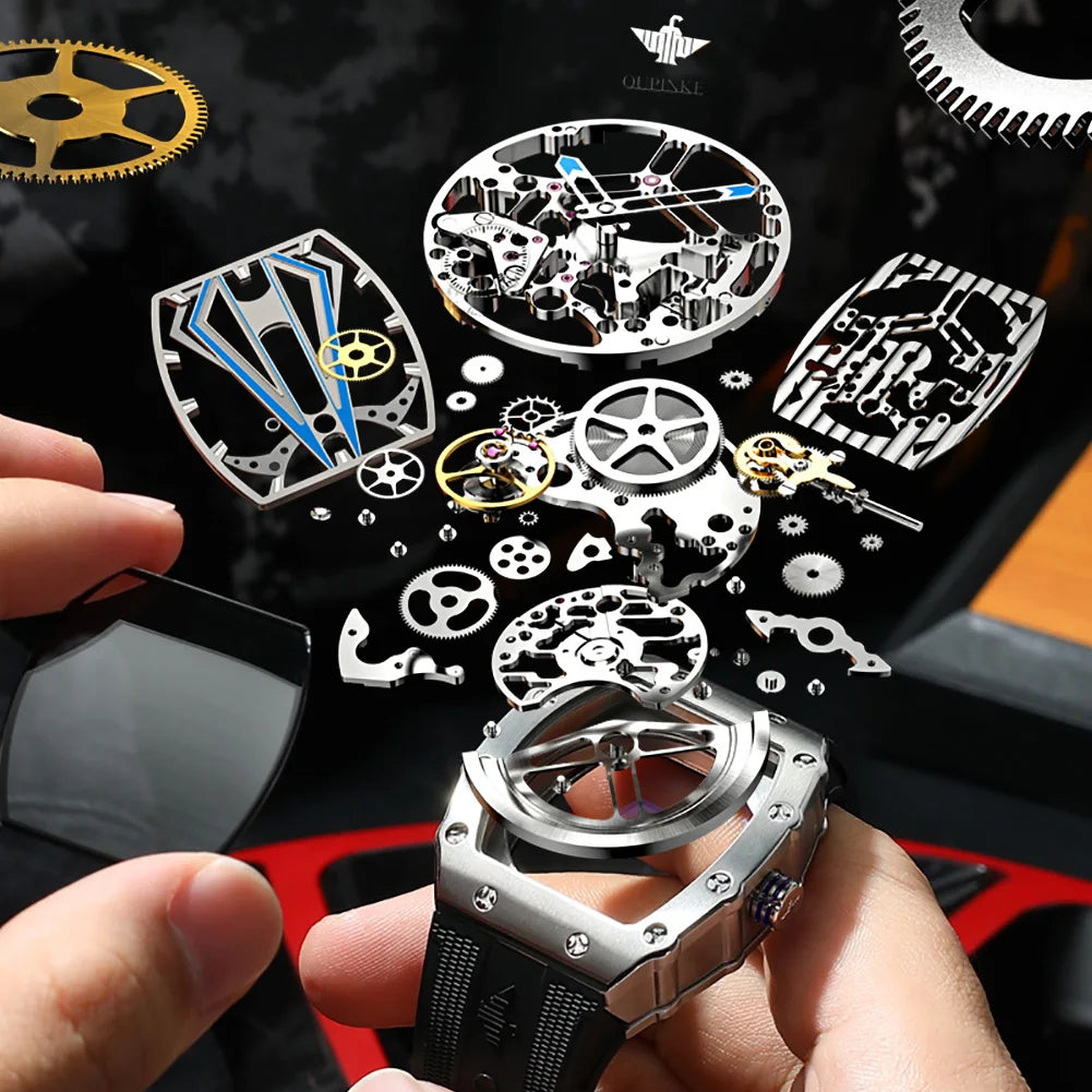 OUPINKE Mens Watches Luxury Brand Automatic Mechanical Wristwatch