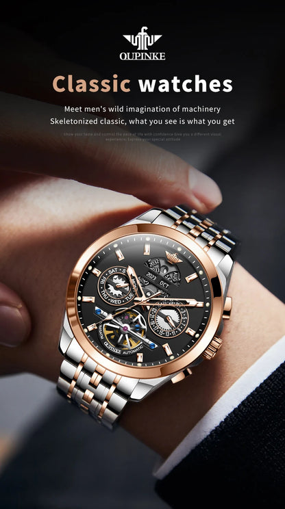 OUPINKE Top Original Luxury Brand Men's Watches