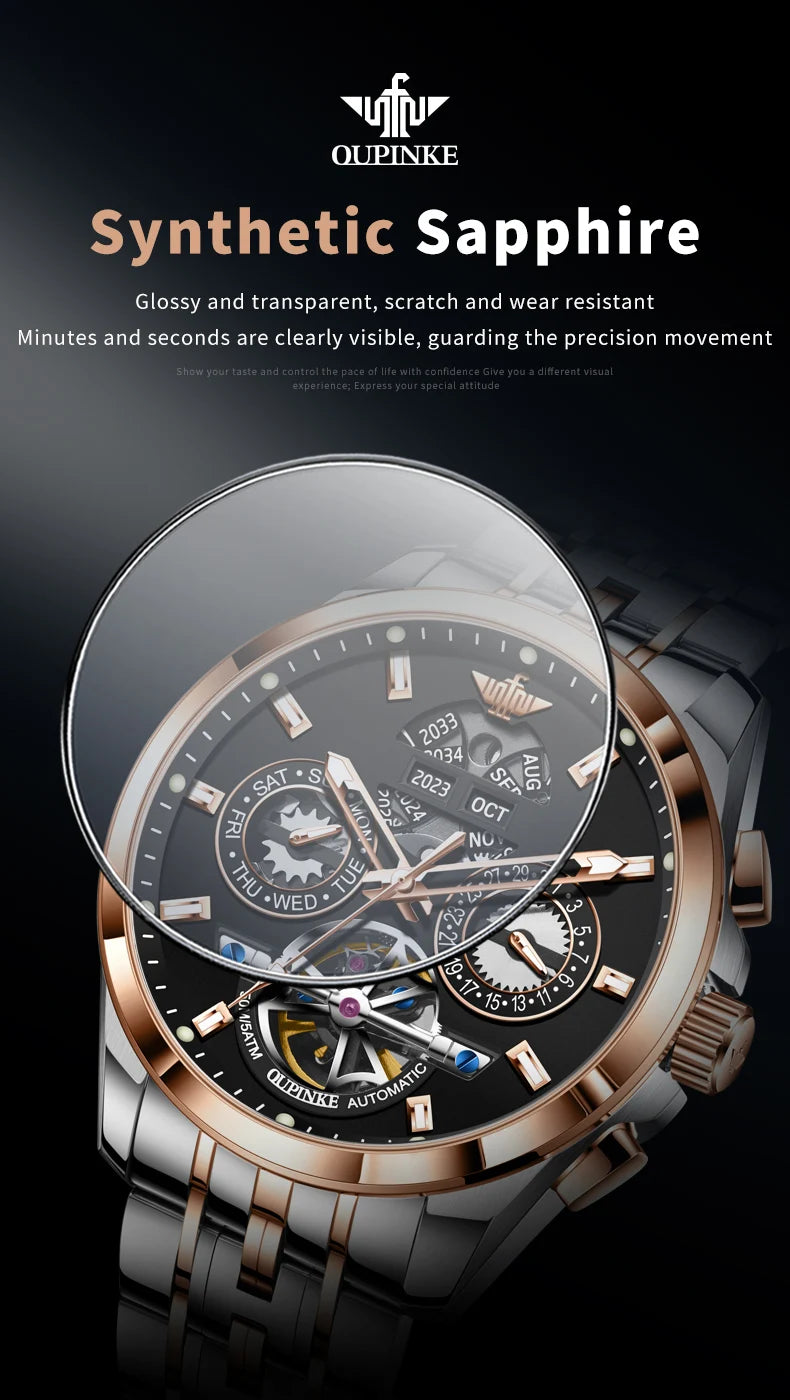OUPINKE Top Original Luxury Brand Men's Watches
