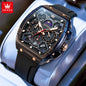OLEVS Men's Watches Moon Phase Chronograph