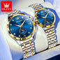 OLEVS Fashion Original Romantic Couple Watch Moon Phase