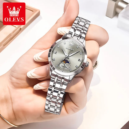 OLEVS Fashion Original Romantic Couple Watch Moon Phase