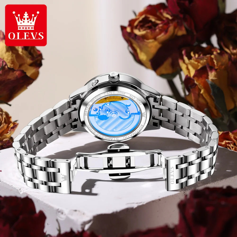 OLEVS Fashion Original Romantic Couple Watch Moon Phase