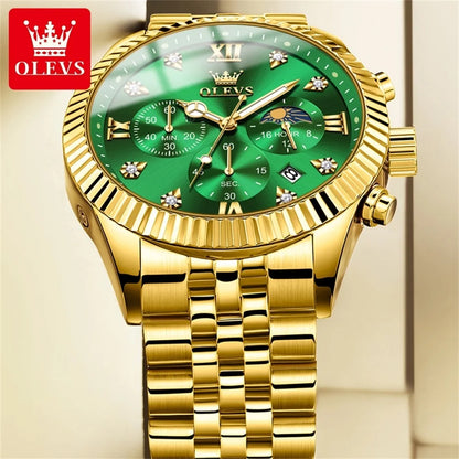 OLEVS New Original Quartz Men's Watches Moon Phase
