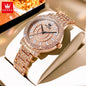 OLEVS Top Original Brand Women's Watches Elegant Luxury Full Diamond Quartz