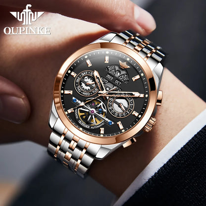OUPINKE Top Original Luxury Brand Men's Watches Full Automatic Watch