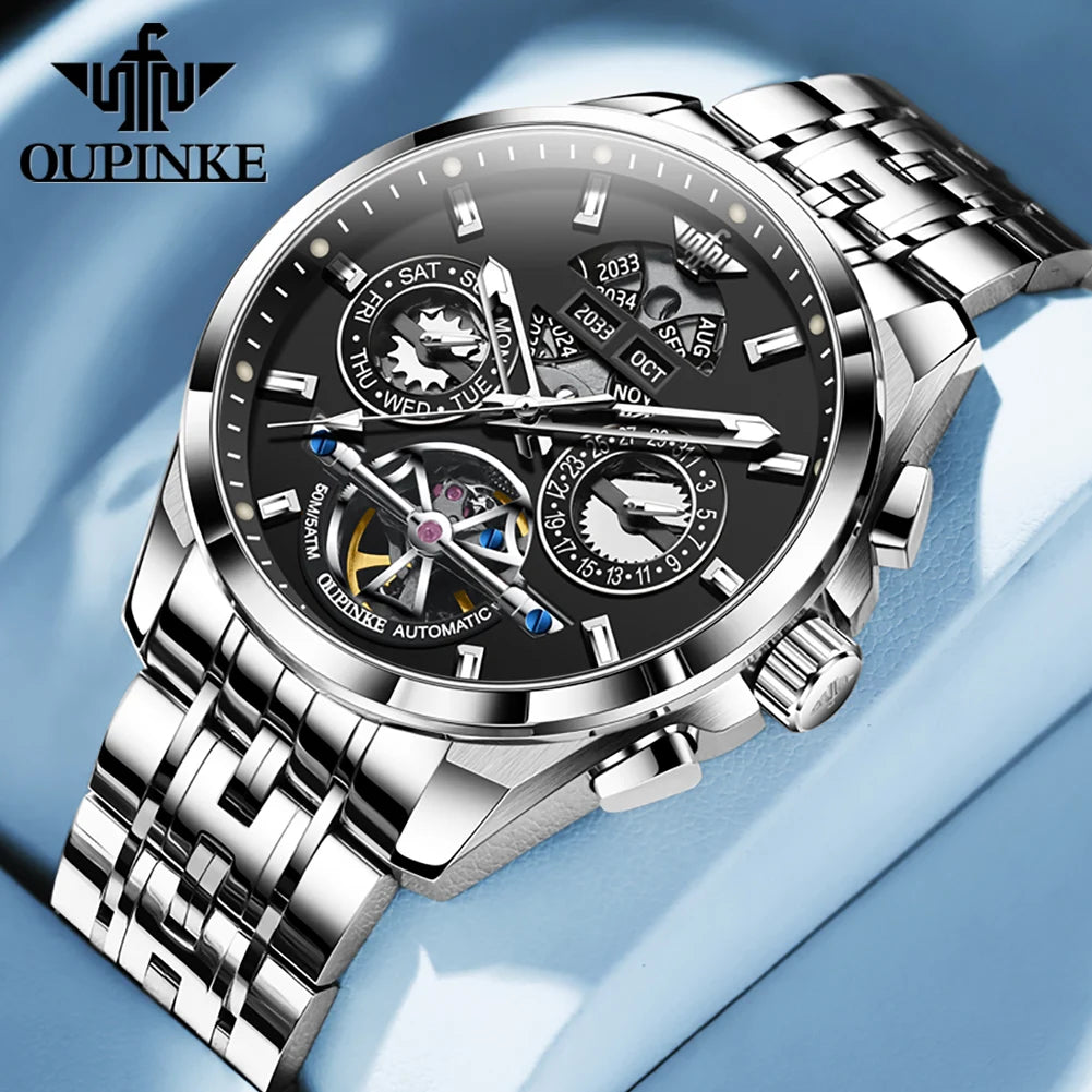OUPINKE Top Original Luxury Brand Men's Watches Full Automatic Watch