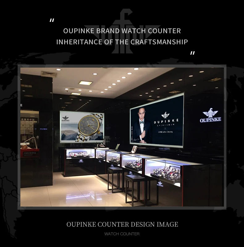 OUPINKE Top Original Luxury Brand Men's Watches