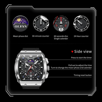 OLEVS Fashion Original Men's Watches Moon Phase