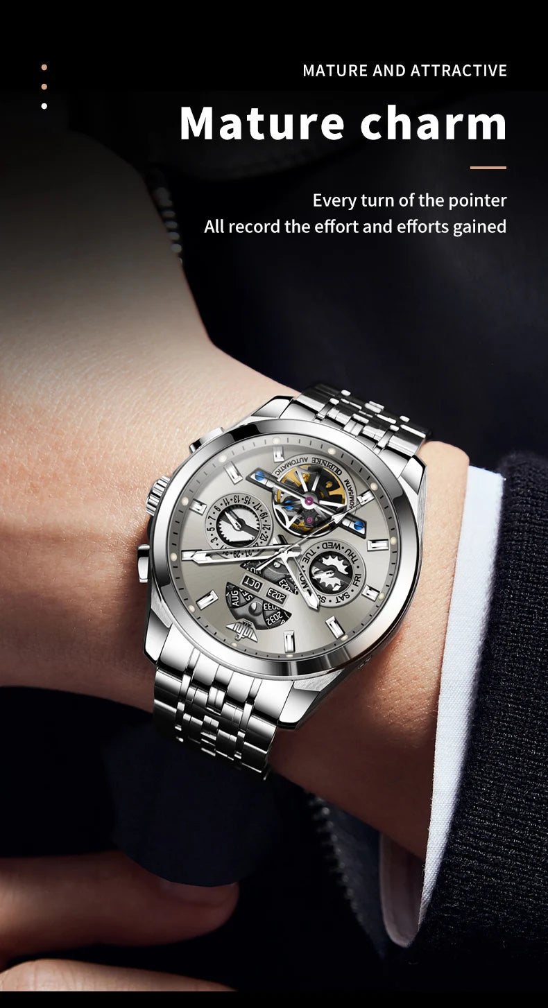 OUPINKE Top Original Luxury Brand Men's Watches