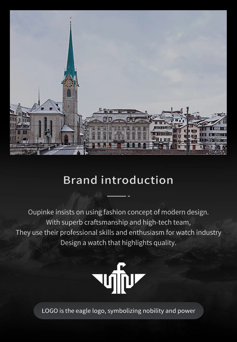 OUPINKE Top Original Luxury Brand Men's Watches